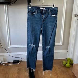 Levi Strauss Distressed Slimming Skinny Ankle Jeans